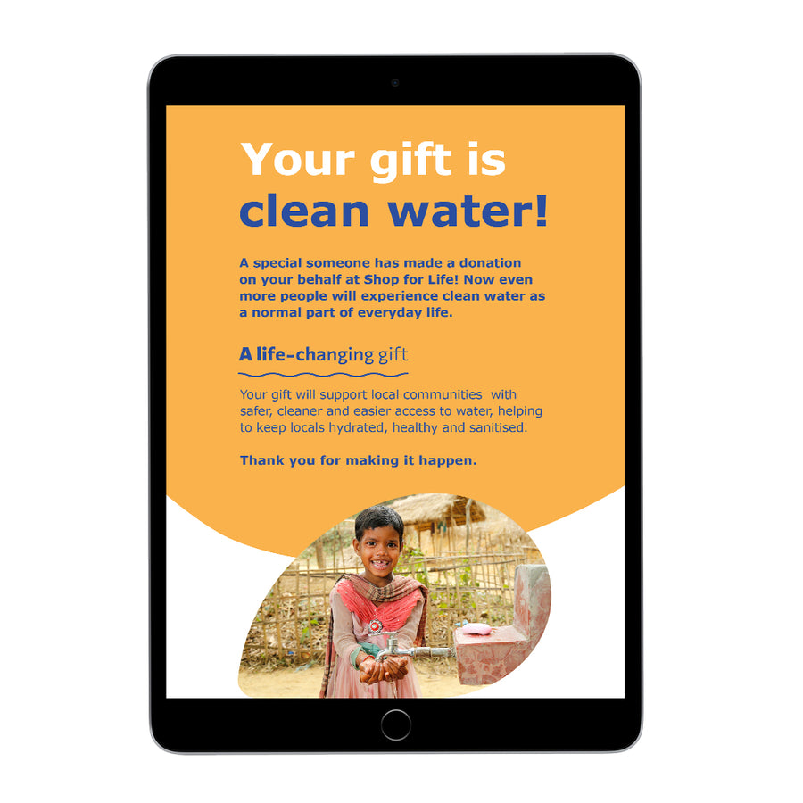 Clean water for someone amazing